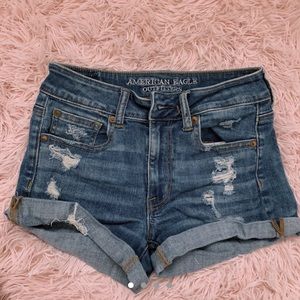 AE denim shorts